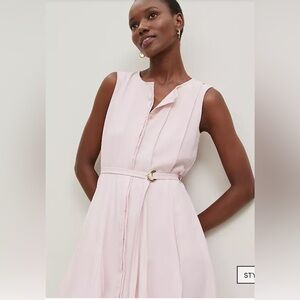 🔥 Closet Sale! Ann Taylor Soft Pink Sleeveless Midi Dress